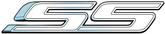 Camaro SS White Emblem Metal Sign (32 X 6")