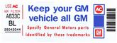 1982-83 Grand National "Keep Your GM Car All GM" Decal