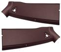 1978-87 Buick Regal; T Top Sun Visor Trim Panels; Maroon; Pair