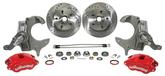 1979-87 Red Caliper Set with Stock Height Spindles - Wilwood - D154
