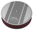 Holley; Vintage Series; 14" x 3" Air Cleaner; With Cotton Gauze Reusable Element And Natural Finish