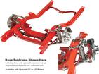 Heidts Subframe Power Rack, 11" Rotors, 4 Piston Black Calipers with Polished Arms & Shocks