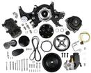 Chevrolet; Small Block;  Mid-Mount Complete Accessory System; Black Finish 