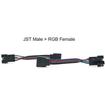 RGB Headlamp Adapter; 14 AWG; RGBW 5-Pin JST Male to RGB 4-Pin JST Female; 10-Feet