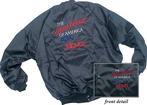 Black Satin Jacket With "Heartbeat Of America" Logo And "Nova" Script (Extra Large)