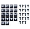 1965-66 Mustang; Rear Window Molding Clip Kit; Coupe; 19 Clips, 19 Screws; 38 Total Pieces