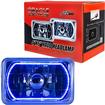 Oracle Lighting; 4x6-Inch H4 Sealed Beam Headlamp with Blue SMD Halo