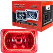 Oracle Lighting; 4x6-Inch H4 Sealed Beam Headlamp with Red SMD Halo
