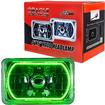 Oracle Lighting; 4x6-Inch H4 Sealed Beam Headlamp with Green SMD Halo