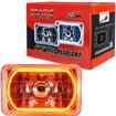 Oracle Lighting; 4x6-Inch H4 Sealed Beam Headlamp with Amber SMD Halo