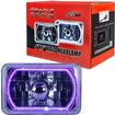 Oracle Lighting; 4x6-Inch H4 Sealed Beam Headlamp with Purple SMD Halo