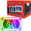 Oracle Lighting; 4x6-Inch H4 Sealed Beam Headlamp with Color Shift Halo