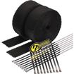 Heatshield Products; Stealth Exhaust Wrap Kit; Black; (2) 2" x 50 Feet w/Ties