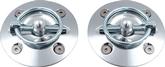 Billet Hood Pin Set with Polished Aluminum Scuff Plates