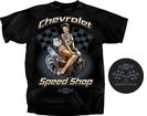 Chevrolet Speed Shop T-shirt Black Xxx-Large