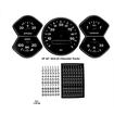 1934-35 Chevrolet Truck; Gauge Refacing Kit; White on Black