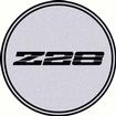 Wheel Center Cap Decal; Black Z28 Logo; 2 1/2" Diameter