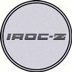 Wheel Center Cap Decal; Black IROC-Z Logo; 2 1/2" Diameter 