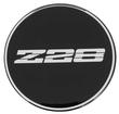 1982-2002 Camaro Z28 Wheel Center Cap Emblem; with R15 Wheel; 2-15/16"; Black Background  