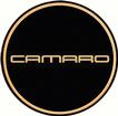 1982-2002 Camaro GTA Wheel Center Cap Emblem; 2-1/8"; Gold logo with Black Background 