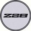 2-1/8" GTA Wheel Center Cap Emblem with Black Z28 Logo and Silver Background