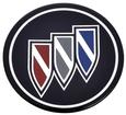 1984-87 Buick Grand National; Hub Cap Emblem; Tri Shield Logo; 2-3/16" diameter
