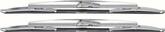 Windshield Wiper Blades; Aero Style; 15";  for 1/4" (7mm) Bayonet Style Arms; Pair; Various Models