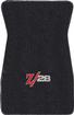 1967-73 Camaro; Z28 Black Loop Floor Mats With Red And Silver Z/28 Logo