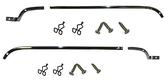 1964-65 Mustang Dash Panel Molding Set; with Hardware; RH and LH