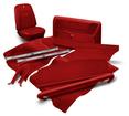 1968 Camaro Coupe with Buckets Red Complete Deluxe Interior Kit