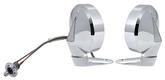 1966-74 Dodge/Plymouth A & B-Body; Exterior Door Mirror Set; LH Remote/RH Manual; Round Style; Pair