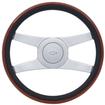 GT Pro Touring 4-Spoke Sport Steering Wheel Kit  w/Polished Billet Hub,  Engraved Bow Tie Horn Cap