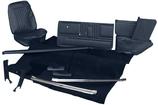1967 Camaro Convertible w/Buckets Black Complete Standard Interior Kit w/Non-Assembled Door Panels