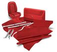 1967 Camaro Convertible with Buckets Red Complete Deluxe Interior Kit