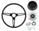 1969-72 Comfort Grip Steering Wheel Kit  - with Tilt Wheel - Black Spokes- Black Grip