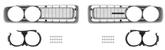 1971 Charger Front Grill Set - Silver - R/T - Super Bee