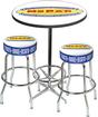 1948-53 Mopar Logo Pub Table & Stool Set - Table W/Chrome Footrest & 2 Chrome Stools - Style 1