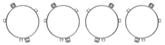 1970-72 Dodge/Plymouth; Headlamp Retaining Ring; For B-Body/C-Body; 5-3/4" With 5-Tabs; Set of Four