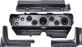 1970-74 Mopar E-Body 6 Gauge Carbon Fiber Look Dash Panel Kit with Black Mopar Performance Gauges