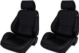 Procar Rally XL Recliner Bucket Seats with Headrests - Black Velour