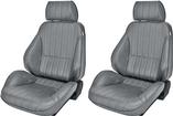 Procar Rally XL Recliner Bucket Seats with Headrests - Gray Velour
