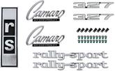 1968 Camaro RS; Exterior Emblem Kit; with 327 Engine