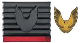 1979-81 Firebird/Trans Am Fuel Door Cover Only; With Emblem; Smoke Lens With Gold Bird