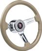 1969-74 Firebird with Tilt Steering Wheel Kit with Tan Leather Grip and Chrome Center 