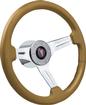 1969-74 Firebird without Tilt Steering Wheel Kit with Tan Leather Grip and Brushed Center 