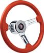 1969-74 Firebird without Tilt Steering Wheel Kit with Red Leather Grip and Chrome Center 