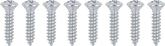 Screw Set; Chrome Plated ; #8 x 3/4" Oval Phillips Head ; Set of 8 ; 