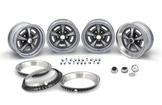 15" X 7" Rally II Wheel Kit with Black Center Caps, Complete Set