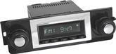 1967-72 GM Truck Hermosa Radio - Chrome Radio with Buttons, Black/Chrome Bezel and Knobs
