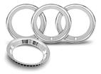 15" Stainless Steel 2-1/4" Deep Rally Wheel Trim Ring Set for Reproduction Wheels Only